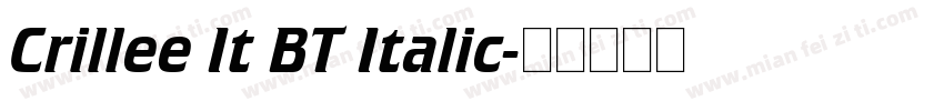 Crillee It BT Italic字体转换